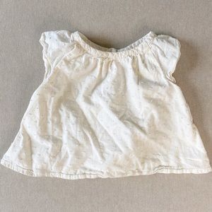 Old Navy Swiss Dot Top in “Cream”